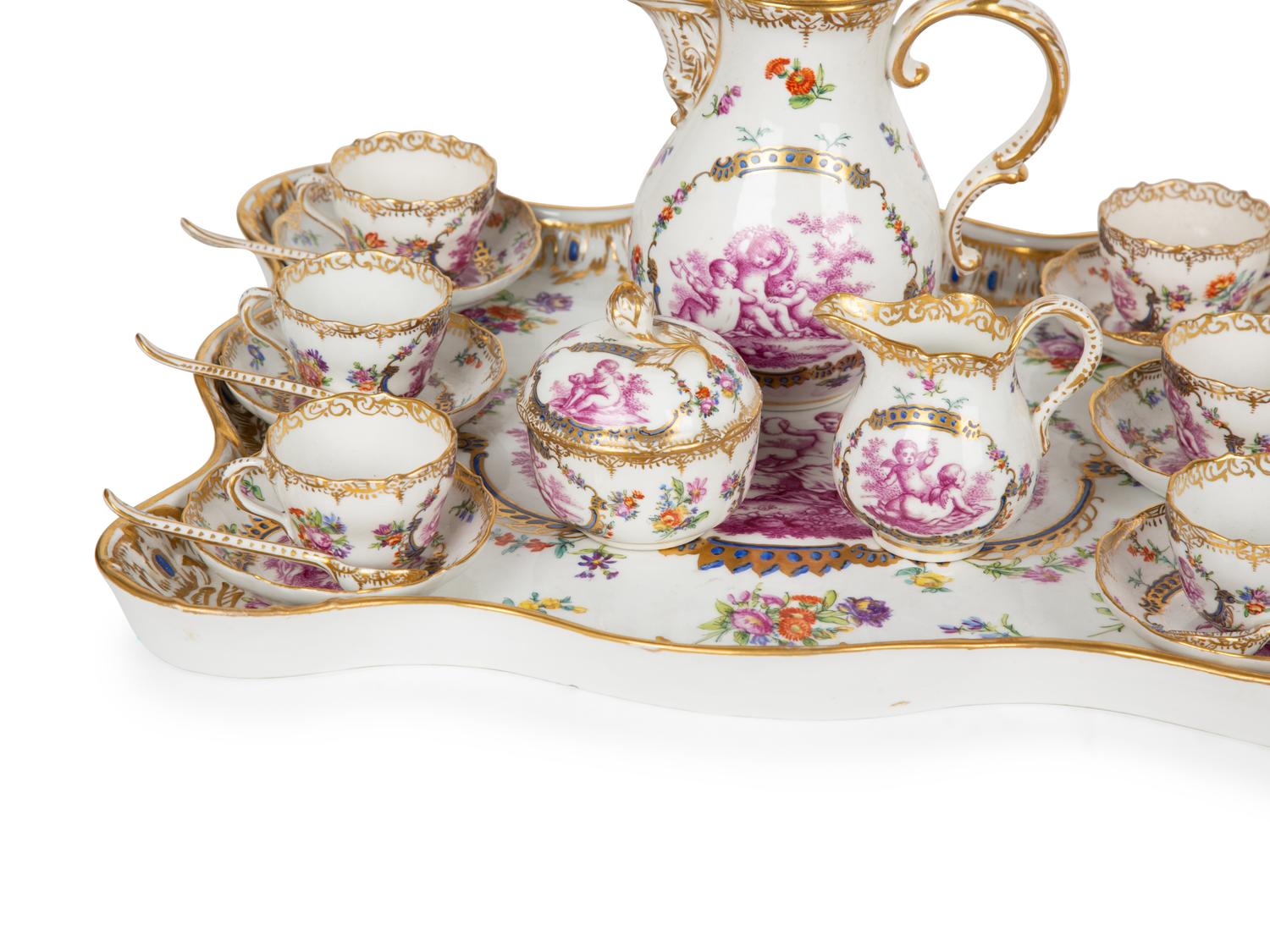 A Meissen Porcelain Coffee Service — 19TH CENTURY