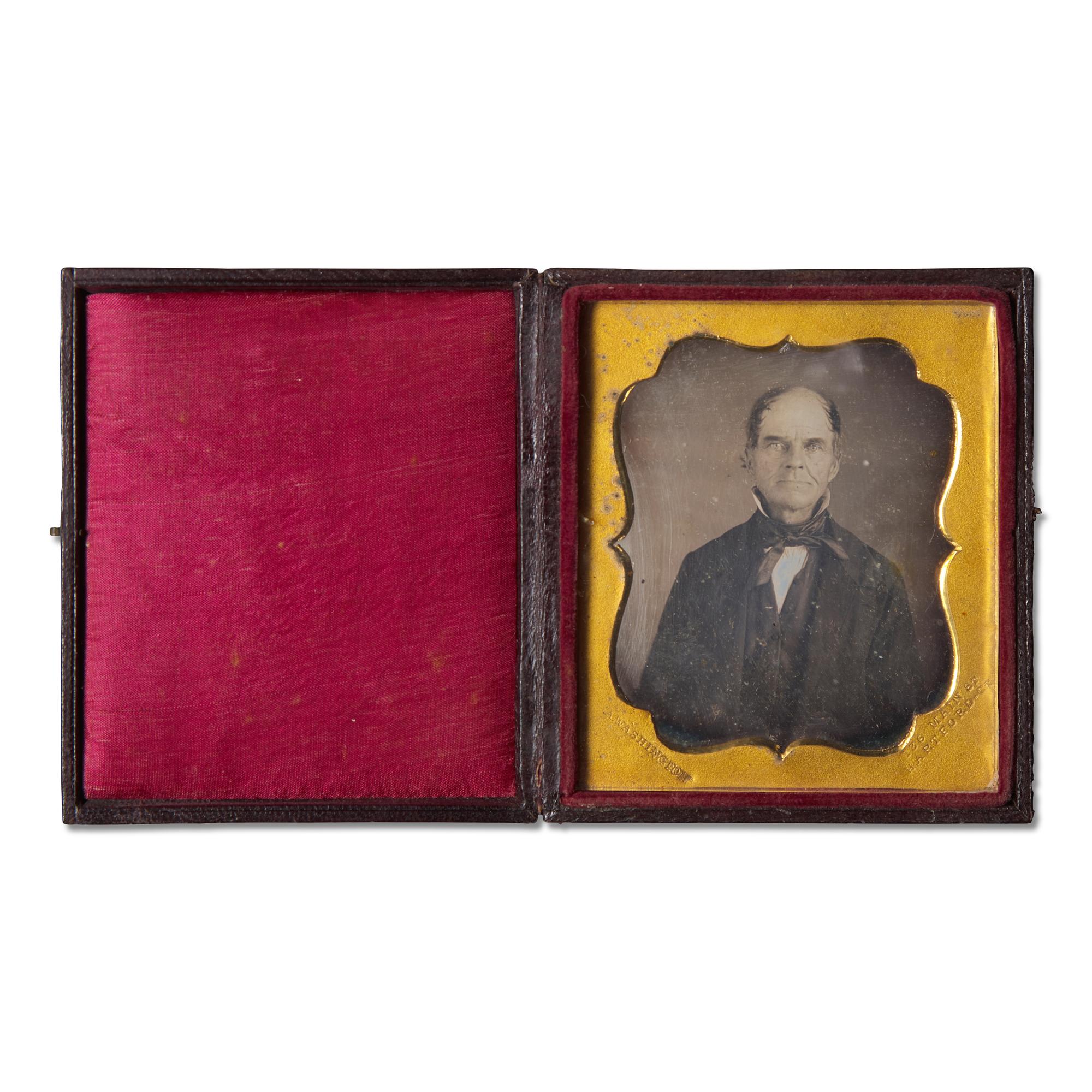 [African Americana] Washington, Augustus. Sixth Plate Daguerreotype Portrait of a Man