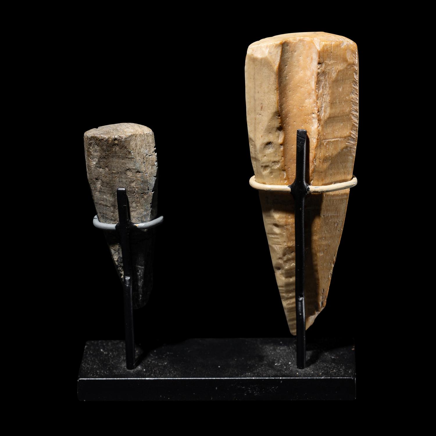 Two Coptic Bone Idols