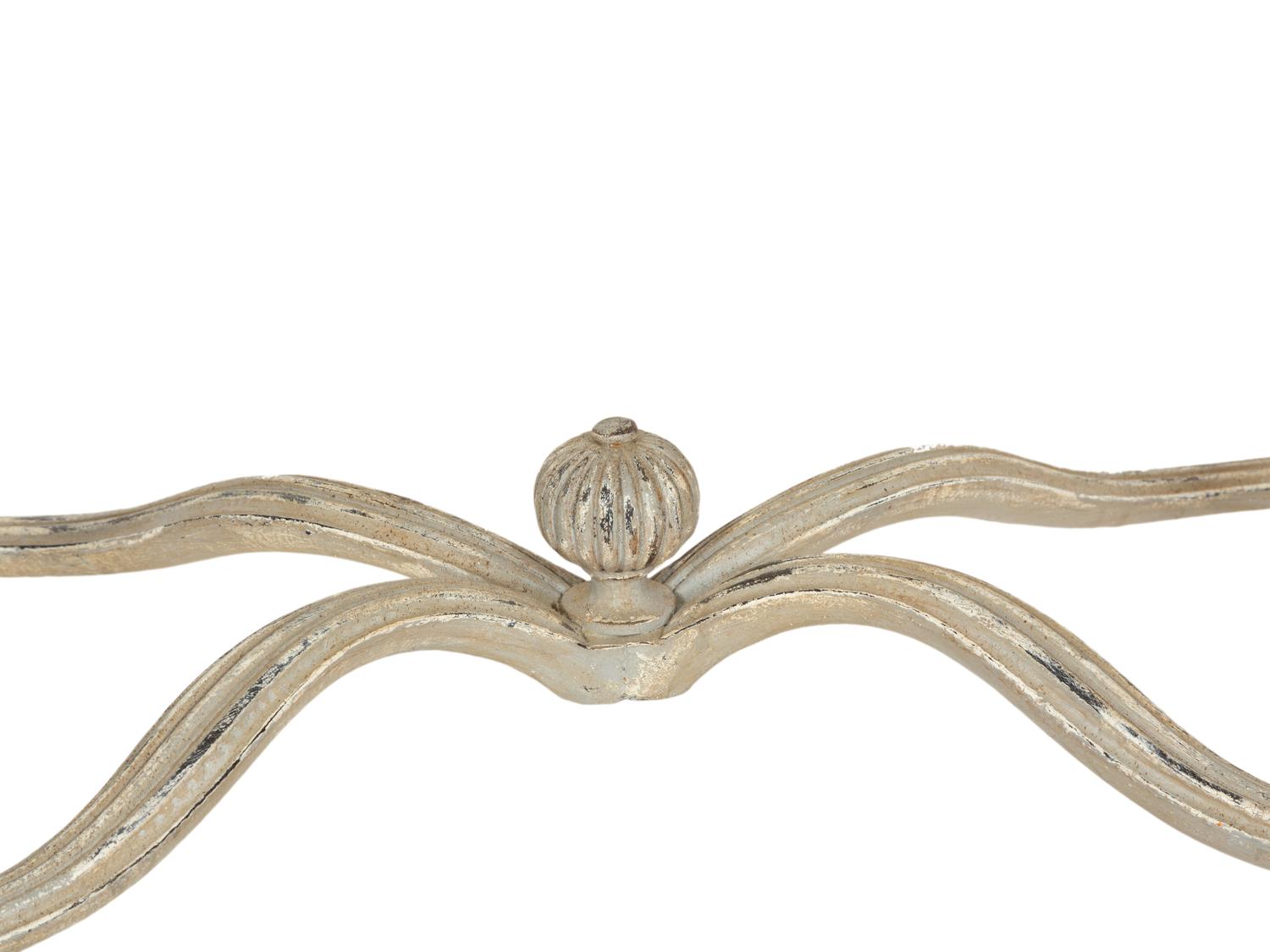 An Italian Grey-Painted Bench