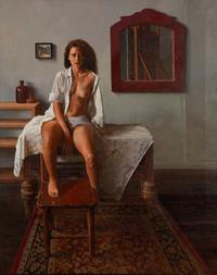 Untitled, 'Seated Semi-Nude Female'