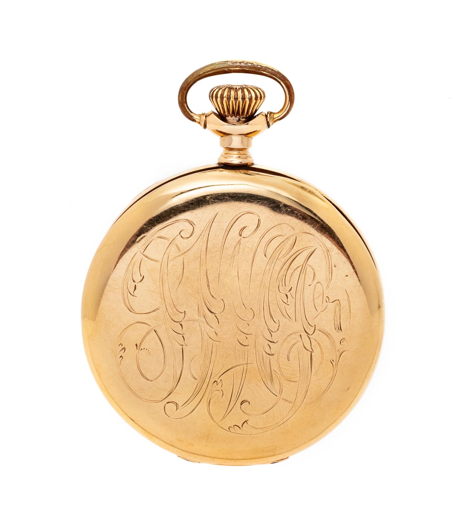 A 14 Karat Yellow Gold Open Face Pocket Watch, Elgin, Circa 1899,