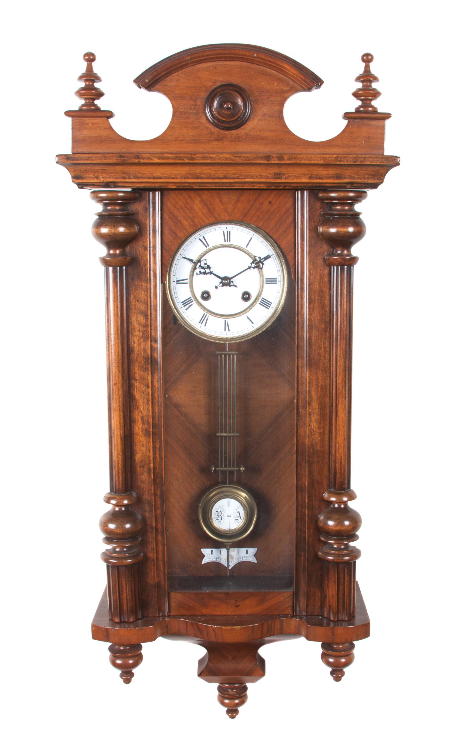A Victorian Mahogany Wall Regulator Height 34 inches. — 19TH/20TH CENTURY