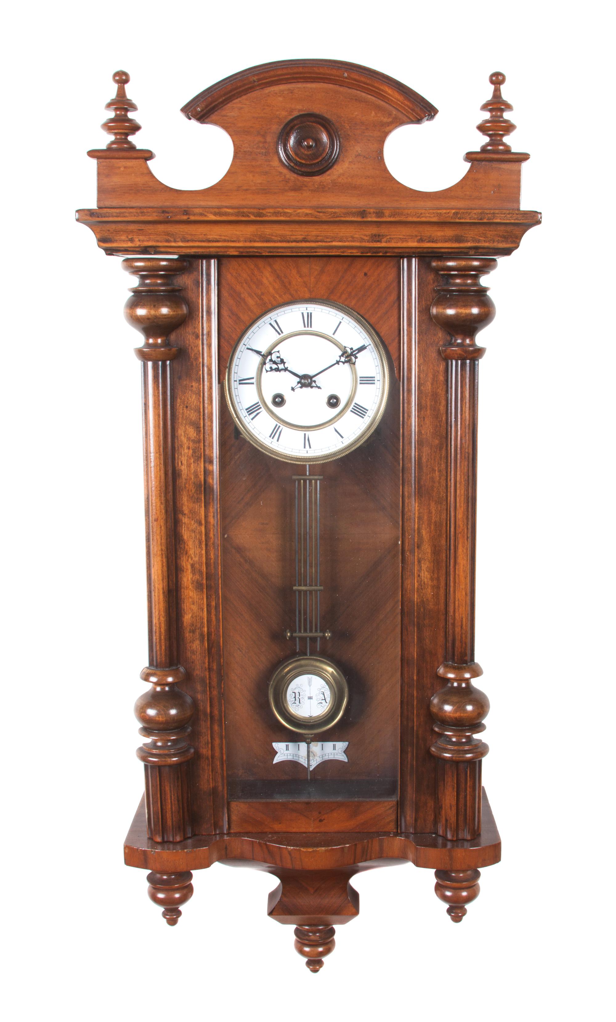 A Victorian Mahogany Wall Regulator Height 34 inches. — 19TH/20TH CENTURY