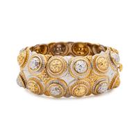 BICOLOR GOLD BANGLE BRACELET