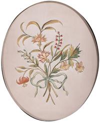 A Pair of Floral Needlework Embroidered Pictures