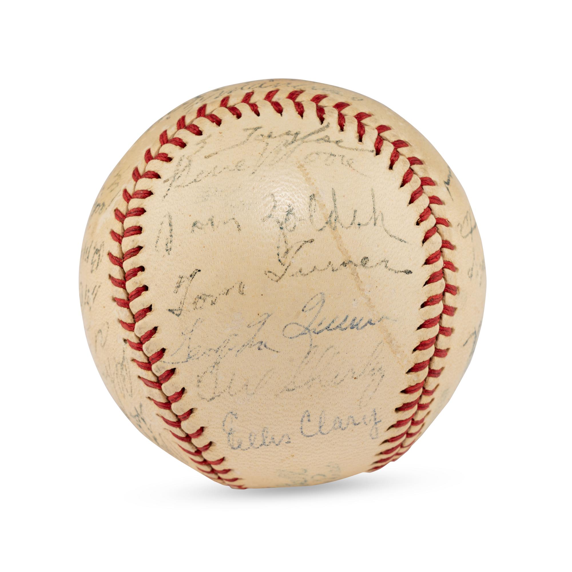 A 1944 St. Louis Browns Team Signed Autograph Baseball Featuring Multiple Hall of Famers (JSA Letter of Authenticity),