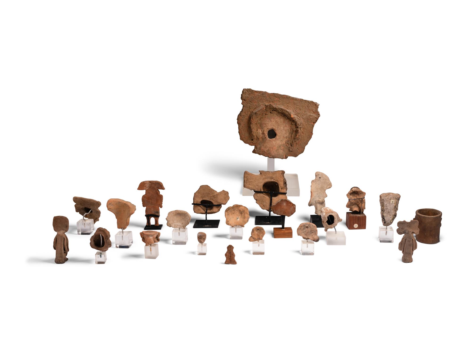 Twenty-Two Teotihuacán and Veracruz Terracotta Figures