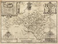SPEED, John (1551-1629). The Countie of Radnor Described and the Shyretownes Sittuatione. [London,] 1618.