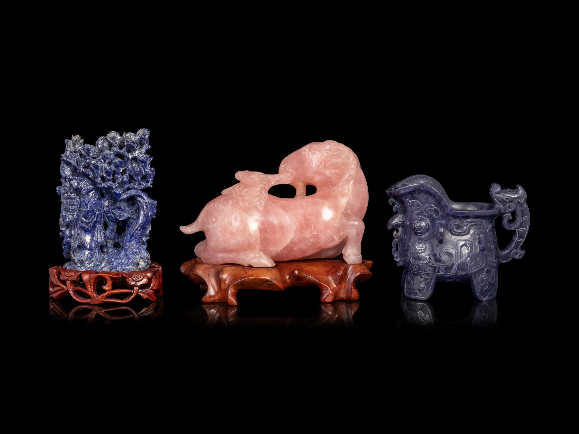 Three Chinese Hardstone Carvings