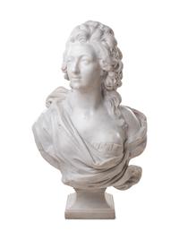 A Continental Marble Portrait Bust of a Noble Lady