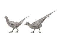 A Pair of Continental Silver Pheasants