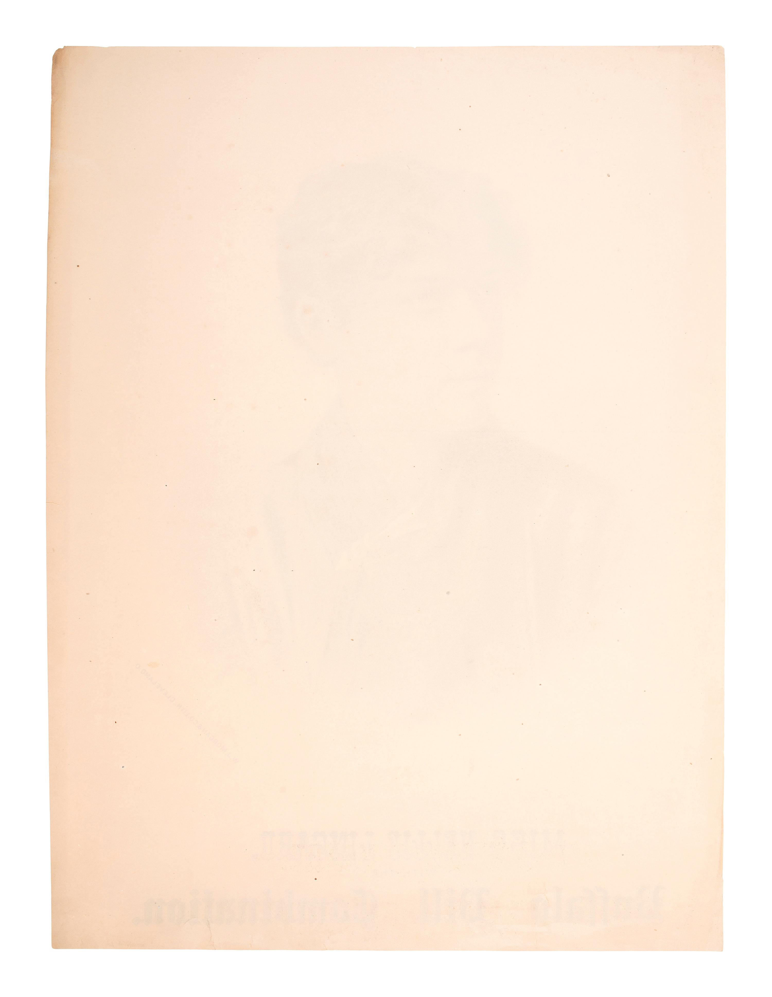 [WILD WEST SHOWS] -- [POSTER]. Miss Nellie Lingard, with the Buffalo Bill Combination . Cleveland, OH: W.J. Morgan & Co., ca 1870s-1880s.