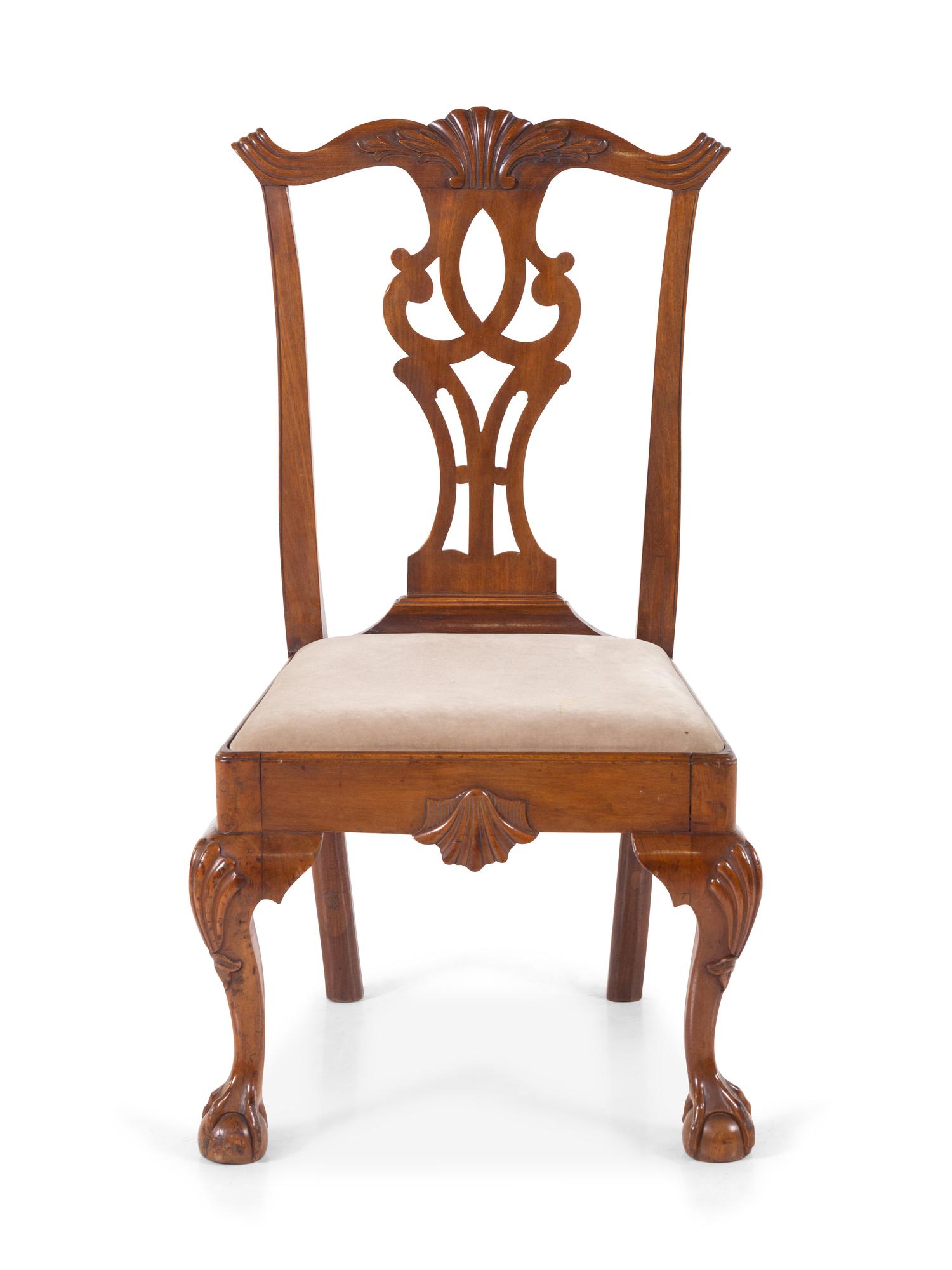 A Chippendale Walnut Side Chair
