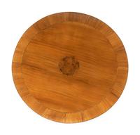 A Continental Fruitwood and Marquetry Side Table