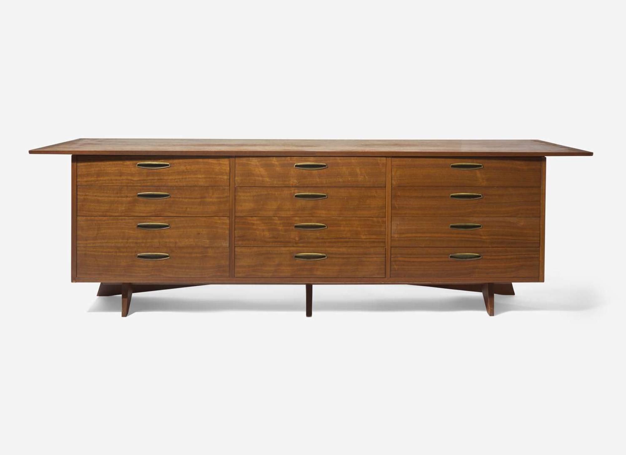 George Nakashima for Widdicomb, "Origins" Dresser and Mirror