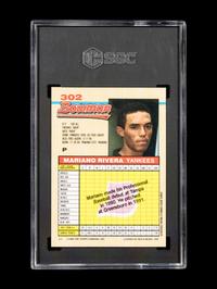 A 1992 Bowman Mariano Rivera Rookie Baseball Card No. 302 (SGC 8.5 NM-MT+)