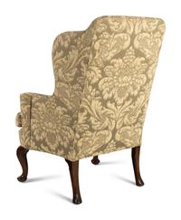A George II Walnut Wingback Armchair