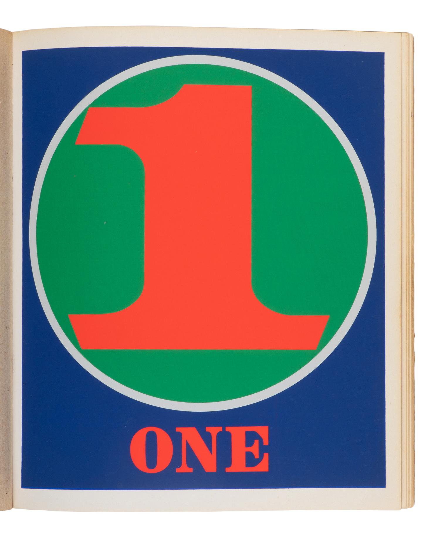 [ARTIST BOOK]. INDIANA, Robert (1928-2018) and Robert CREELEY (1926-2005). Numbers . Stuttgart and Dusseldorf: Edition Domberger and Galerie Schmela, 1968.