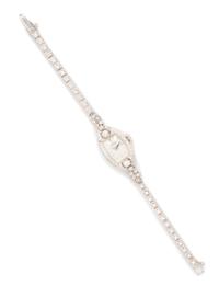 A 14 Karat White Gold, Platinum and Diamond 'Lady Hamilton' Wristwatch, Hamilton,