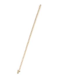 YELLOW GOLD AND DIAMOND LINE BRACELET