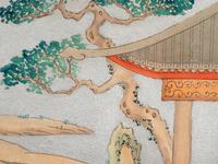 Two Chinese Ink and Color on Paper Paintings Depicting Ladies