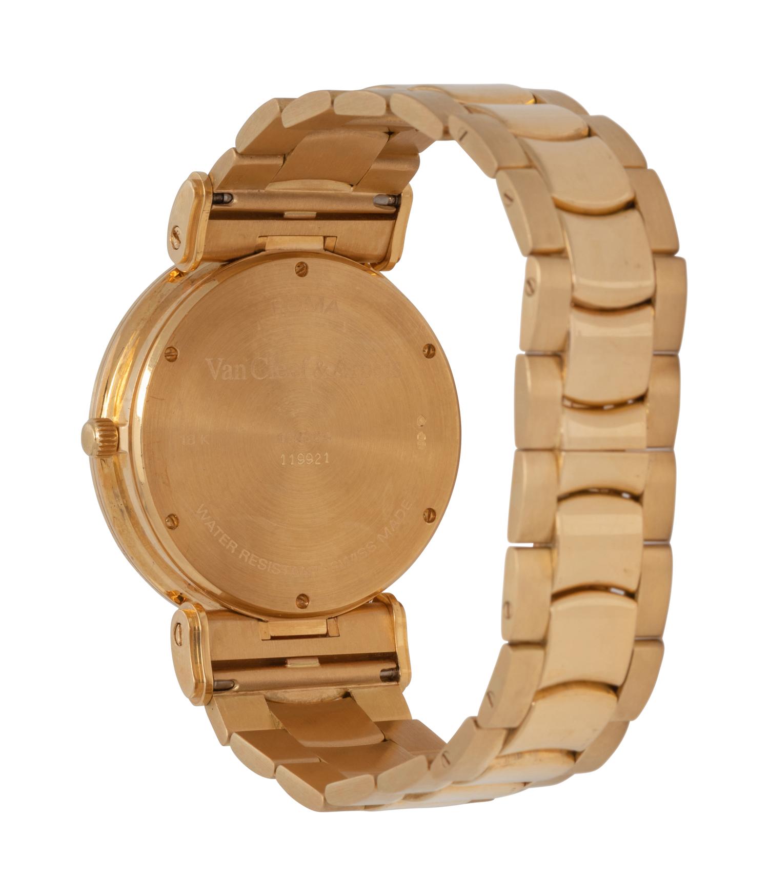 VAN CLEEF & ARPELS, REF. 132054 18K YELLOW GOLD 'ROMA' WATCH