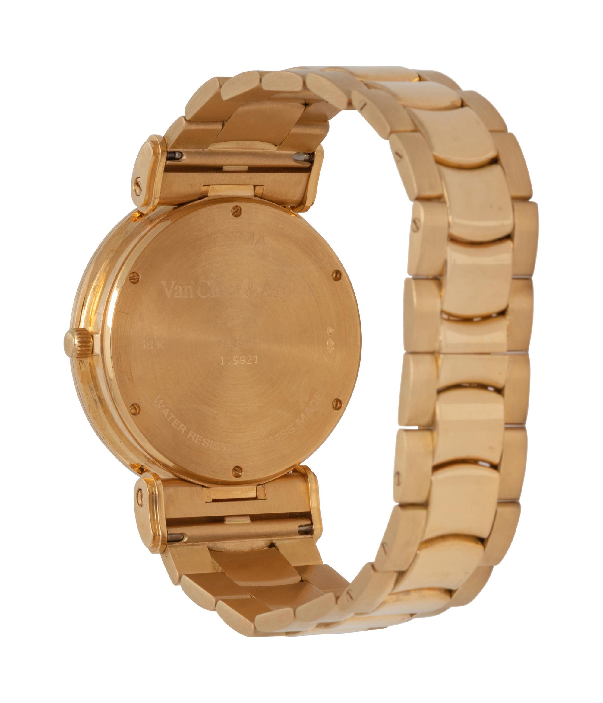 VAN CLEEF & ARPELS, REF. 132054 18K YELLOW GOLD 'ROMA' WATCH