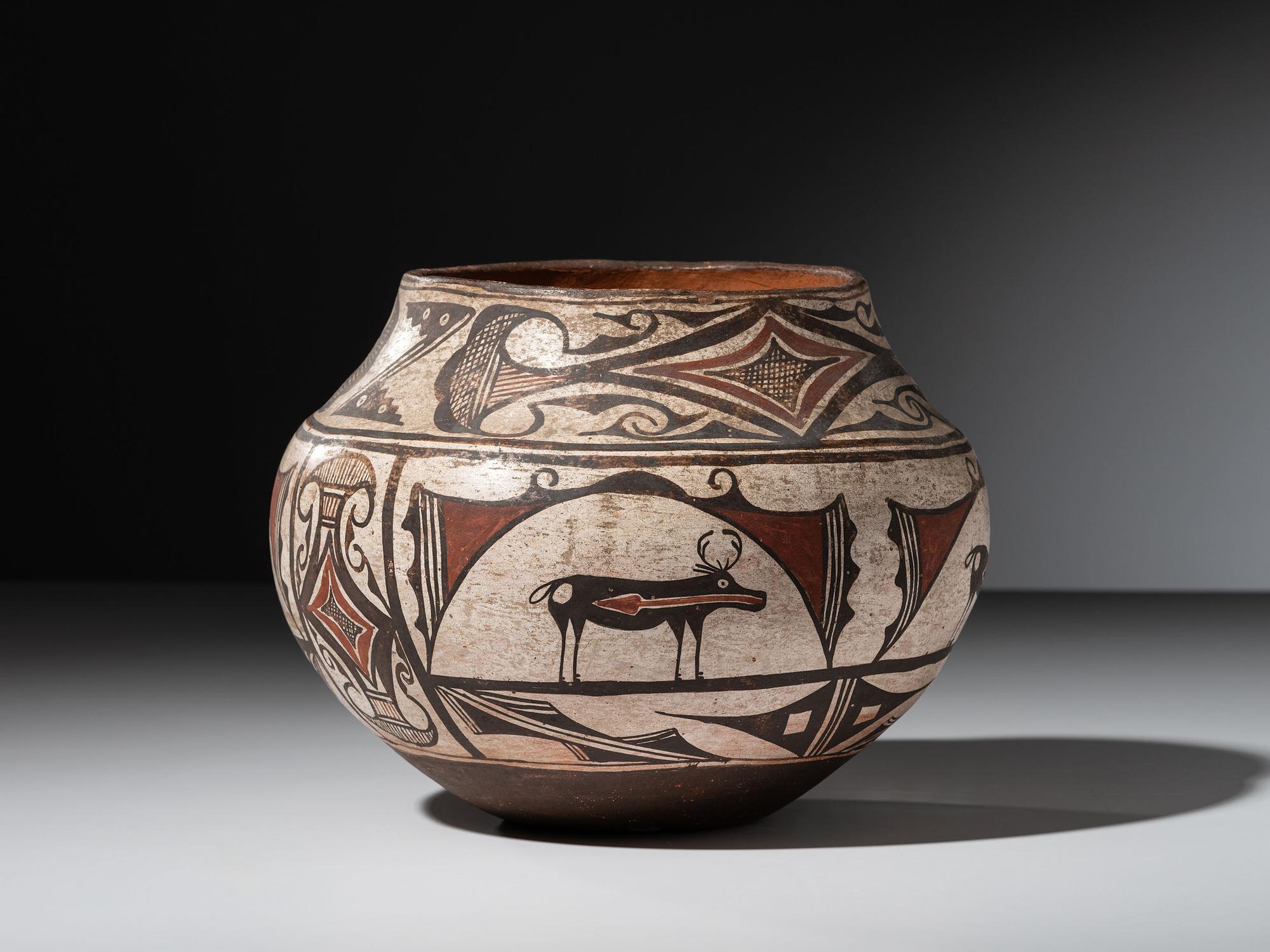 Zuni Polychrome Pottery Jar