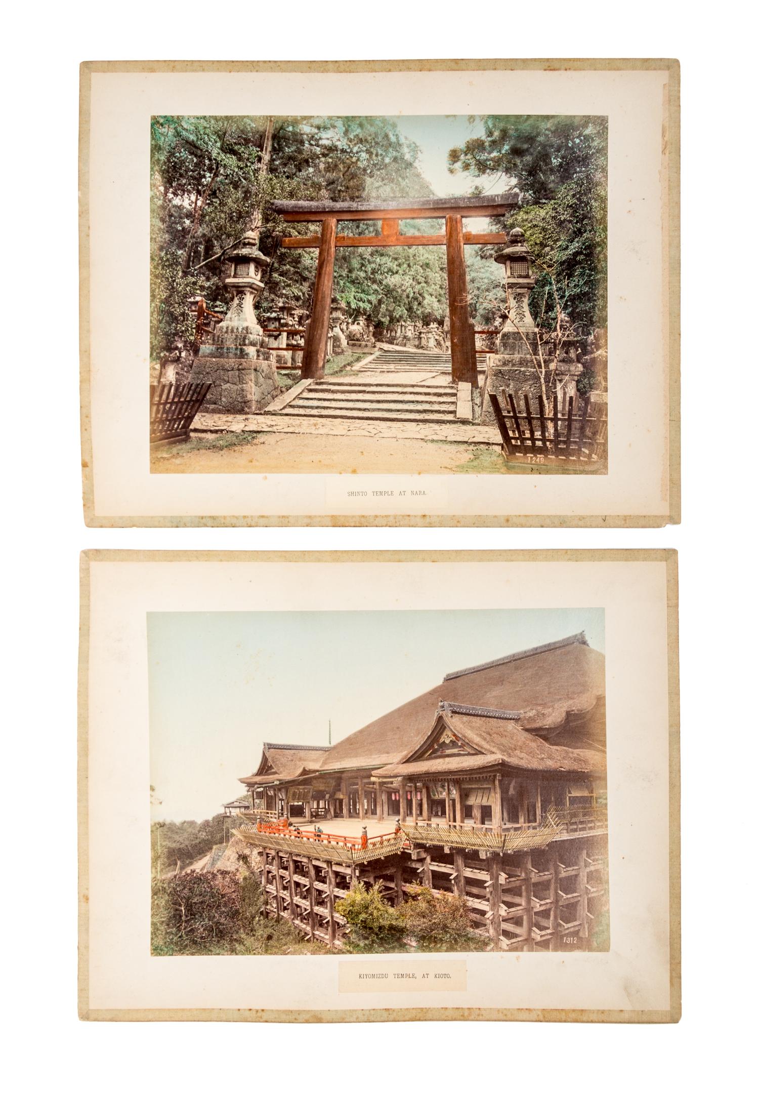 (ASIAN) Album of colorized photographic prints of late 19th-century Japan