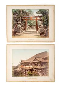 (ASIAN) Album of colorized photographic prints of late 19th-century Japan
