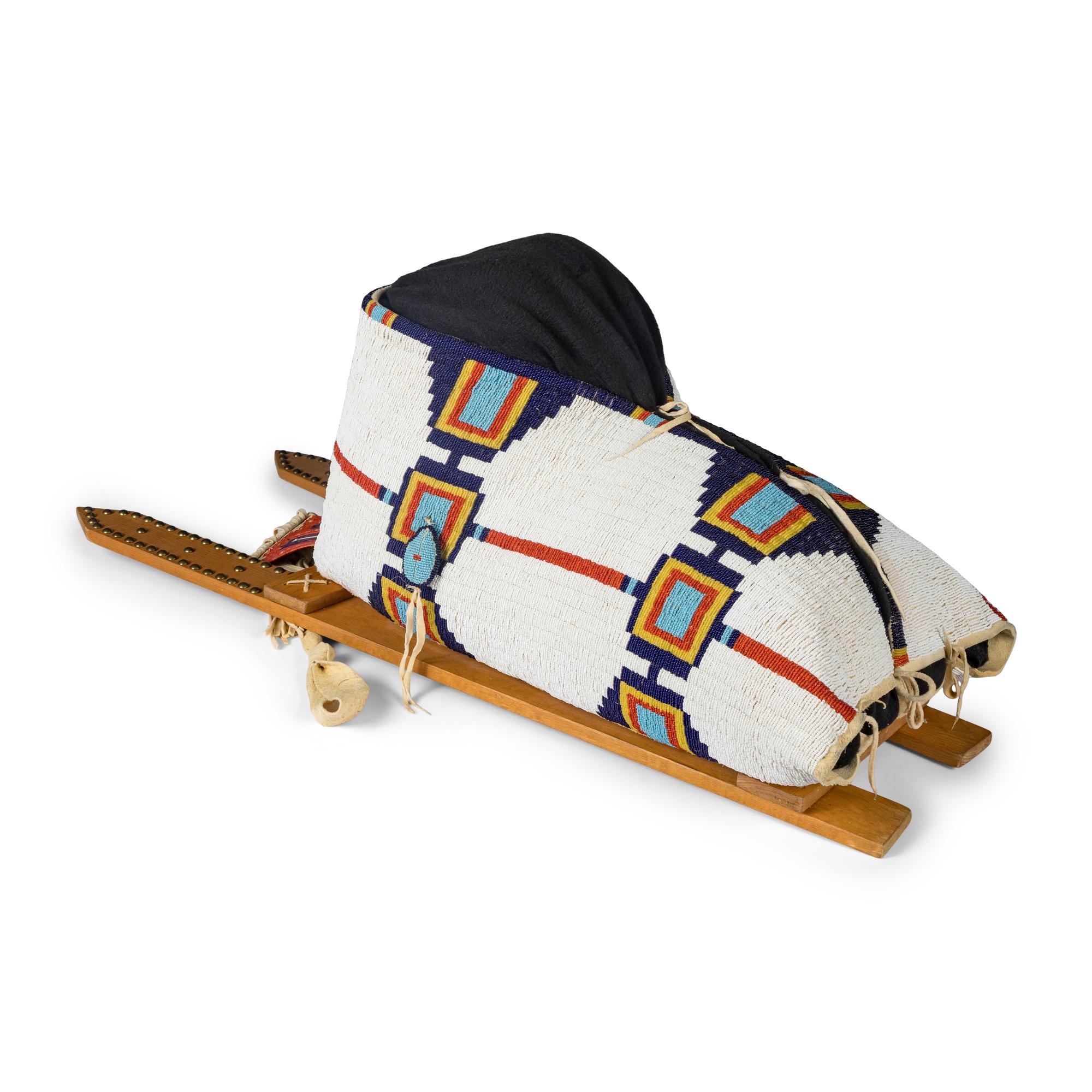 Cheyenne Beaded Hide Cradleboard