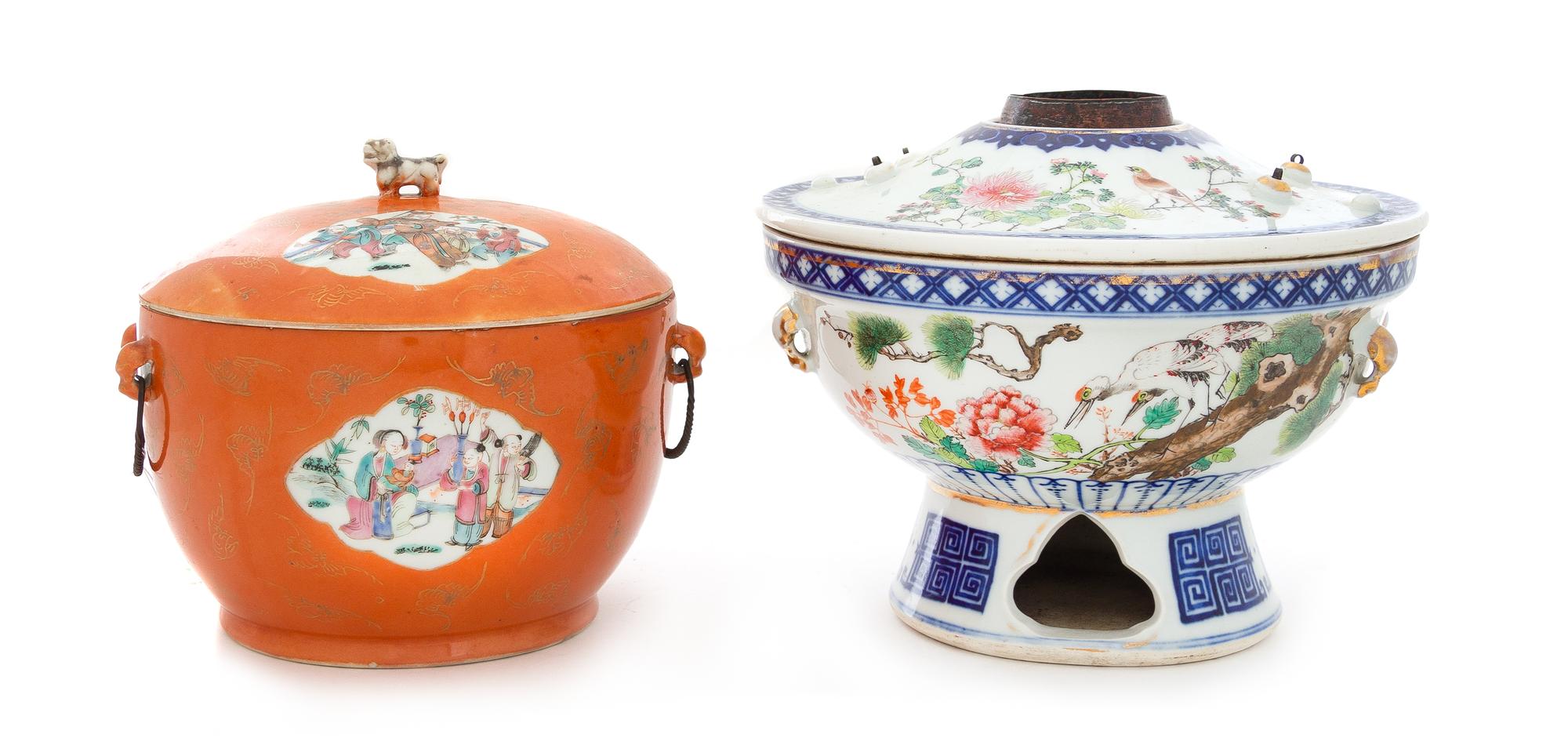 Two Porcelain Vessels Height of taller 7 1/4 inches. — 19TH-20TH CENTURY