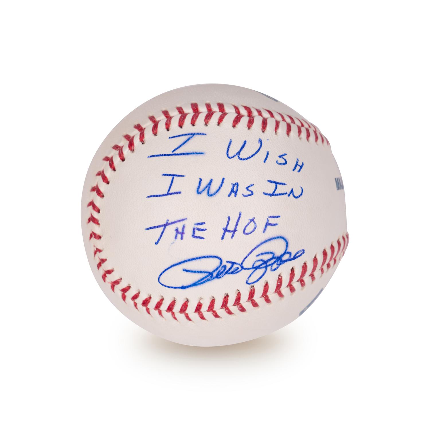 A Group of Five Pete Rose Signed Autograph Baseballs With Unique Inscriptions
