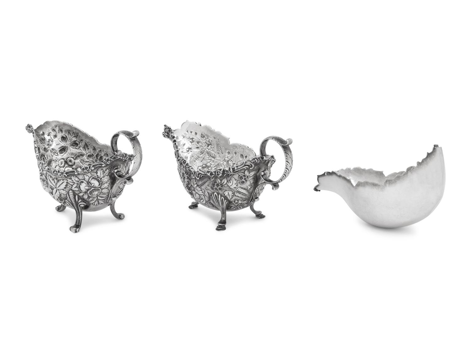 Two American Silver Sauce Boats