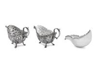 Two American Silver Sauce Boats