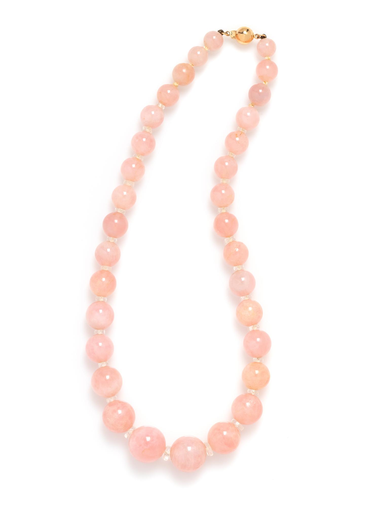ROSE QUARTZ BEAD NECKLACE