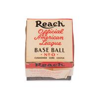 An Original, Unused 1940s Reach Official American League Baseball in Sealed Box