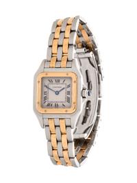 CARTIER, STAINLESS STEEL AND YELLOW GOLD REF. 1170 'PANTHÈRE' WRISTWATCH