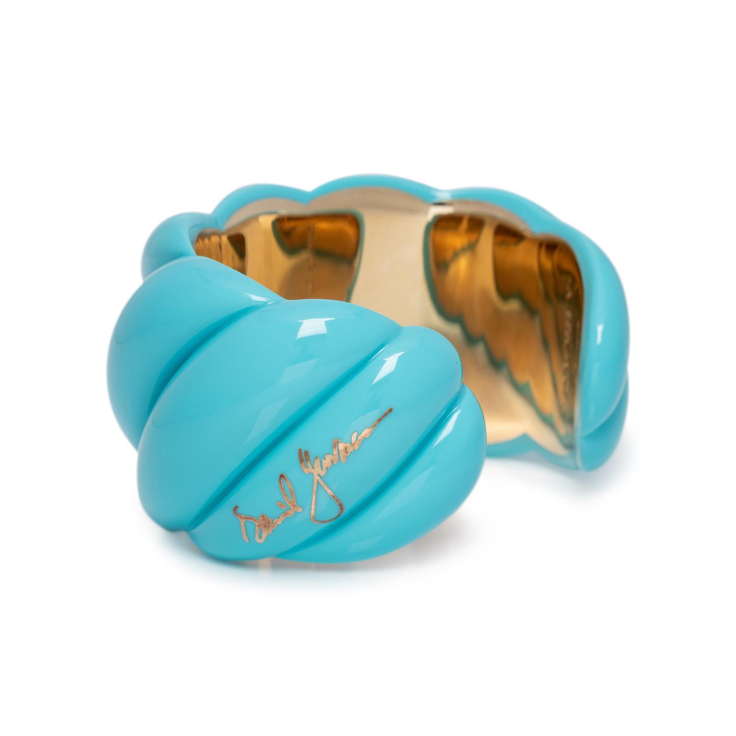 DAVID YURMAN, BLUE RESIN CUFF BRACELET