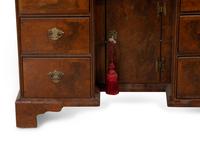 A George II Style Burl Walnut Kneehole Desk — 19TH CENTURY