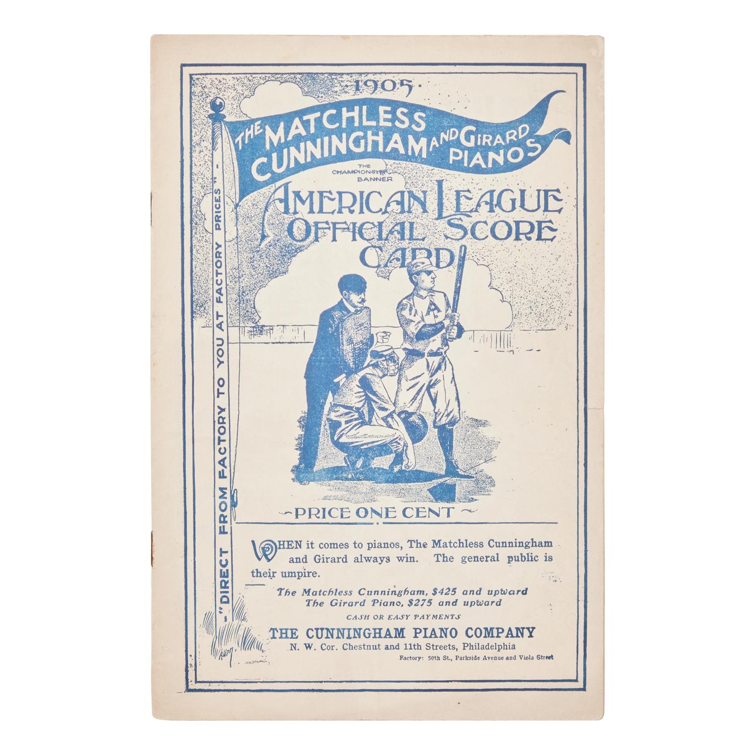 [Baseball] Group of 2 Items Related to Early Philadelphia Baseball