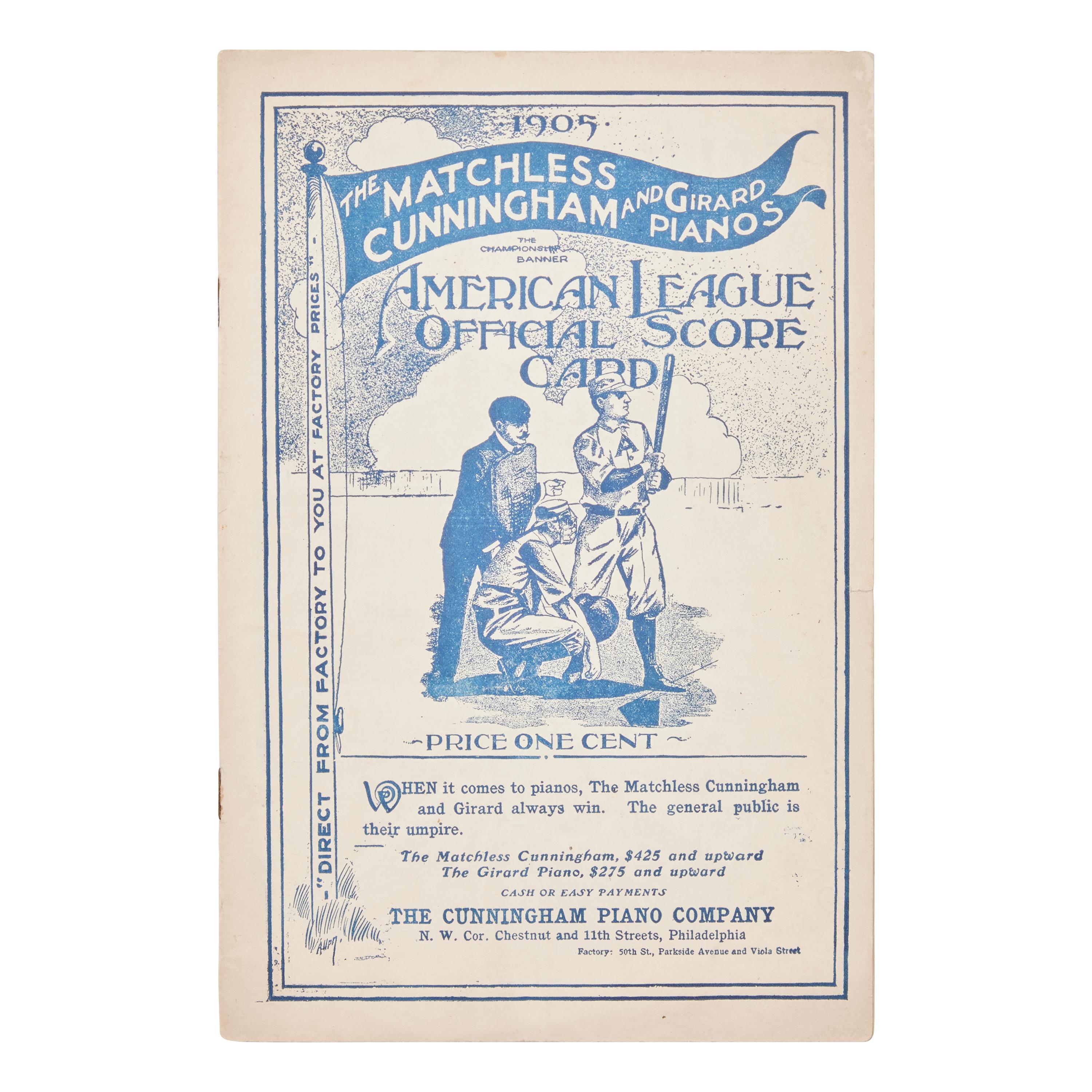 [Baseball] Group of 2 Items Related to Early Philadelphia Baseball
