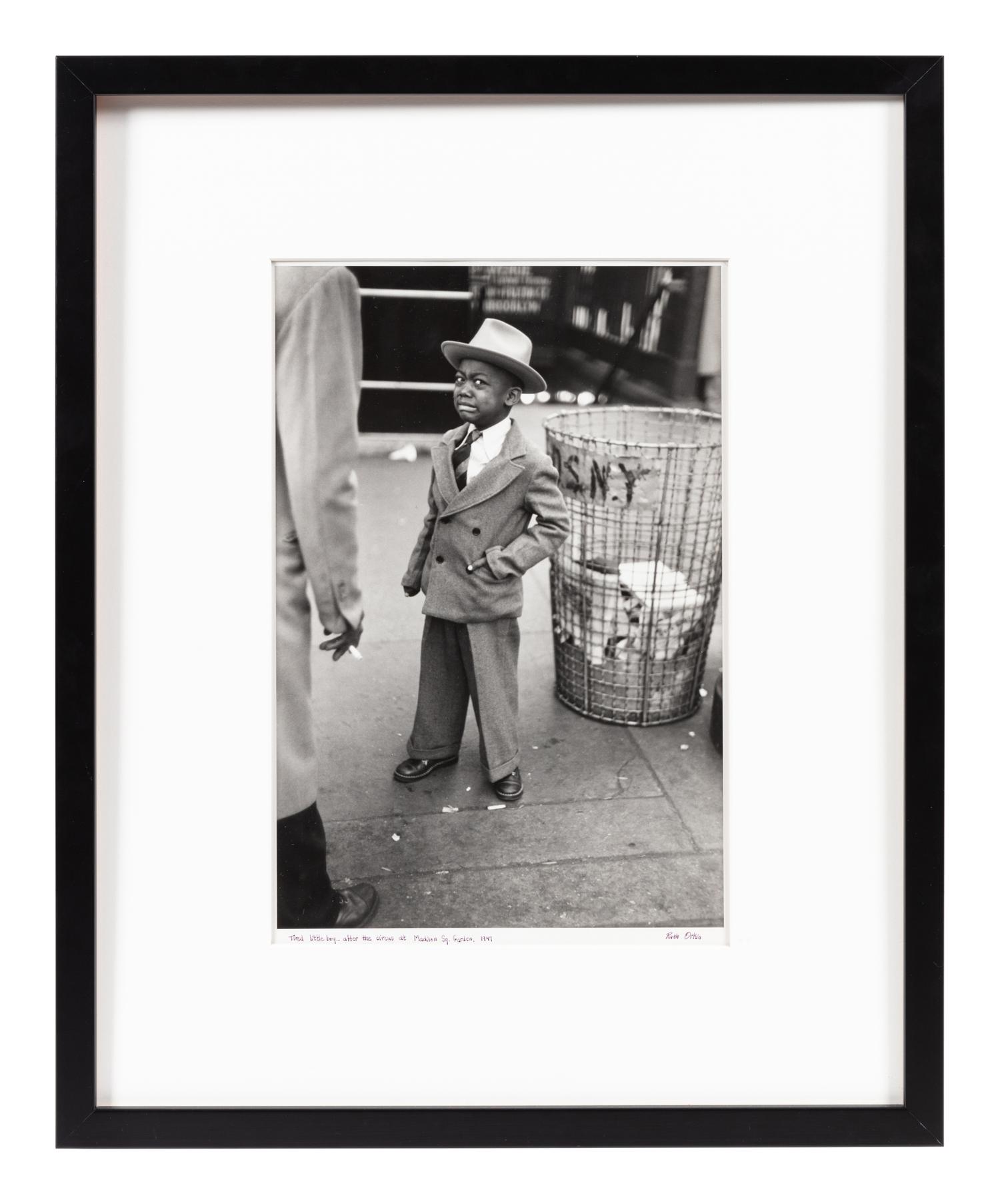 Ruth Orkin (1921-1985) Tired Little Boy Crying Outside Circus, Madison Square Garden, NYC, 1948