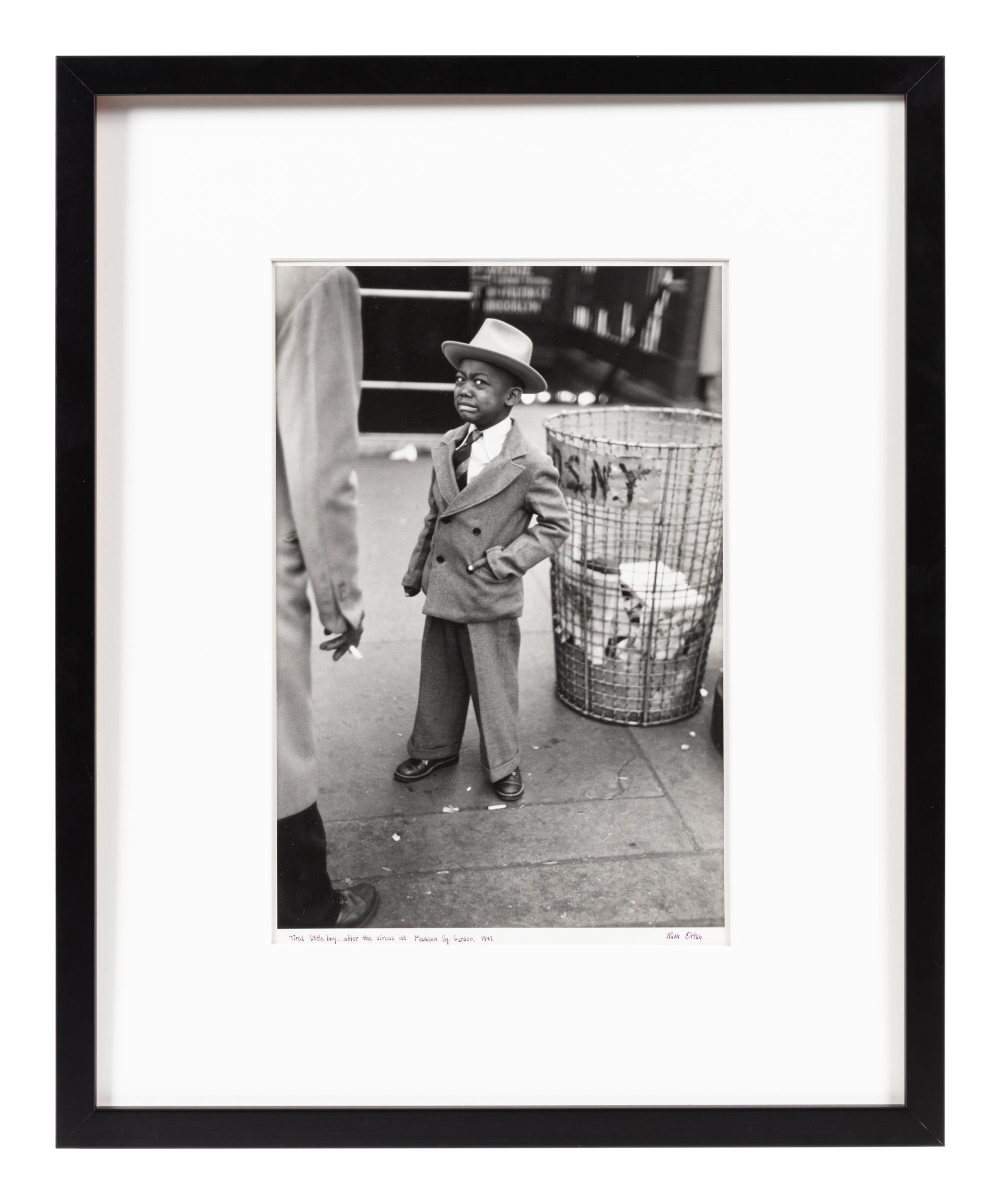 Ruth Orkin (1921-1985) Tired Little Boy Crying Outside Circus, Madison Square Garden, NYC, 1948