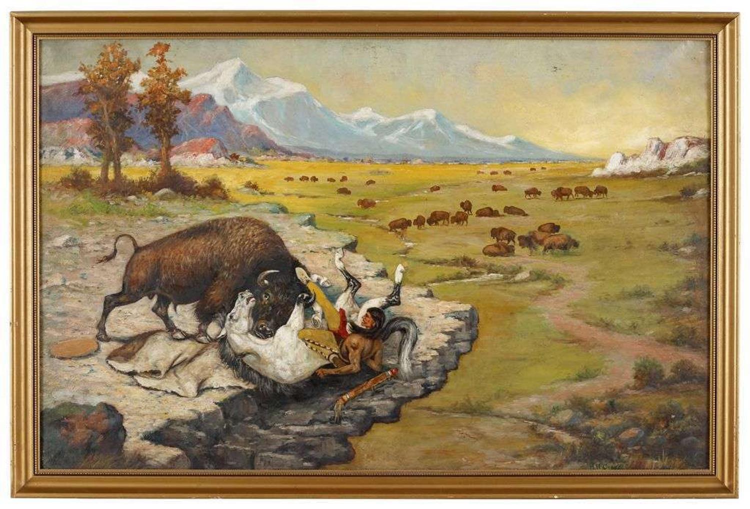 Henry H. Cross (1837-1918) "perils of the chase"