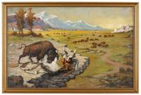 Henry H. Cross (1837-1918) "perils of the chase"