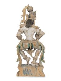 A Large South Indian Carved Goddess Figure