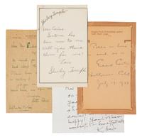 [ENTERTAINERS AND ACTORS]. A group of 4 manuscripts by entertainers and actors.