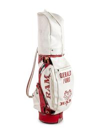 A Set of President Gerald R. Ford Tournament Used Golf Clubs and Bag,
